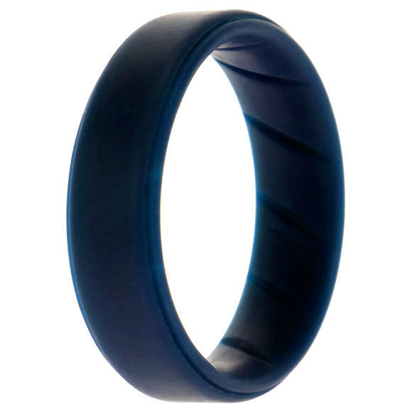 Silicone Wedding BR Step Ring - Basic-Blue by ROQ for Men - 15 mm Ring - Picture 1 of 1